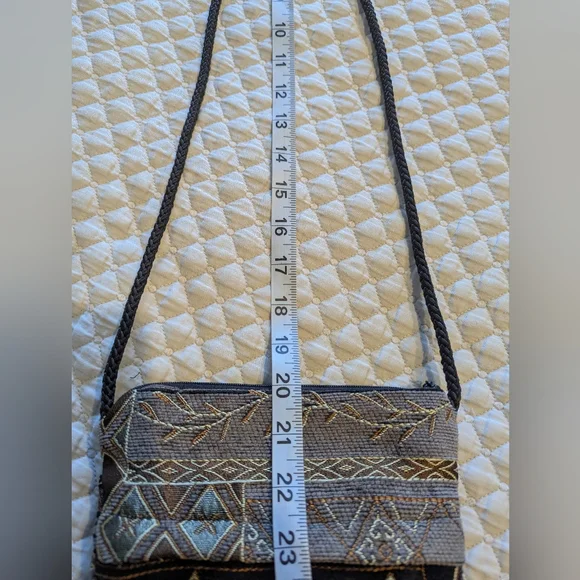 Maruca WILD WEST Boulder Colorado Handmade Tapestry Crossbody Bag - Picture 7 of 12